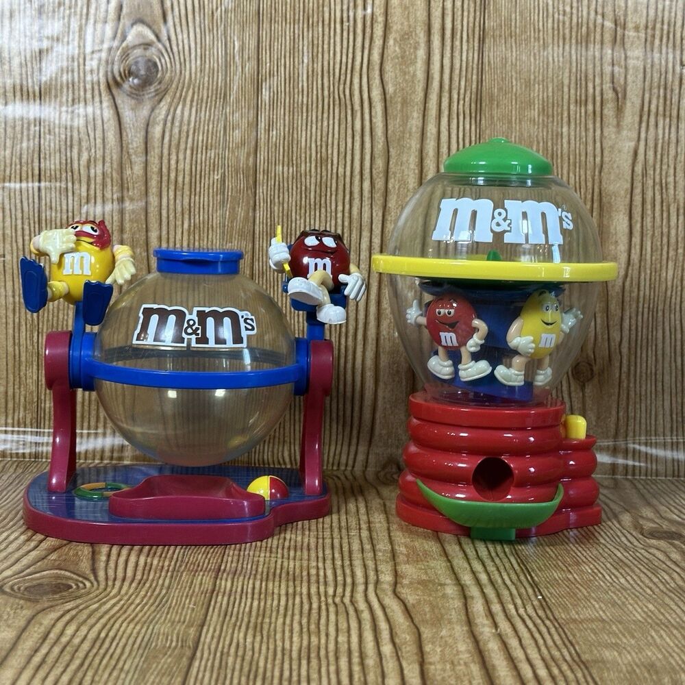 M&M's Candy Dispenser Make A Splash Limited Edition & M&M Fun‎ Machine Lot Of 2